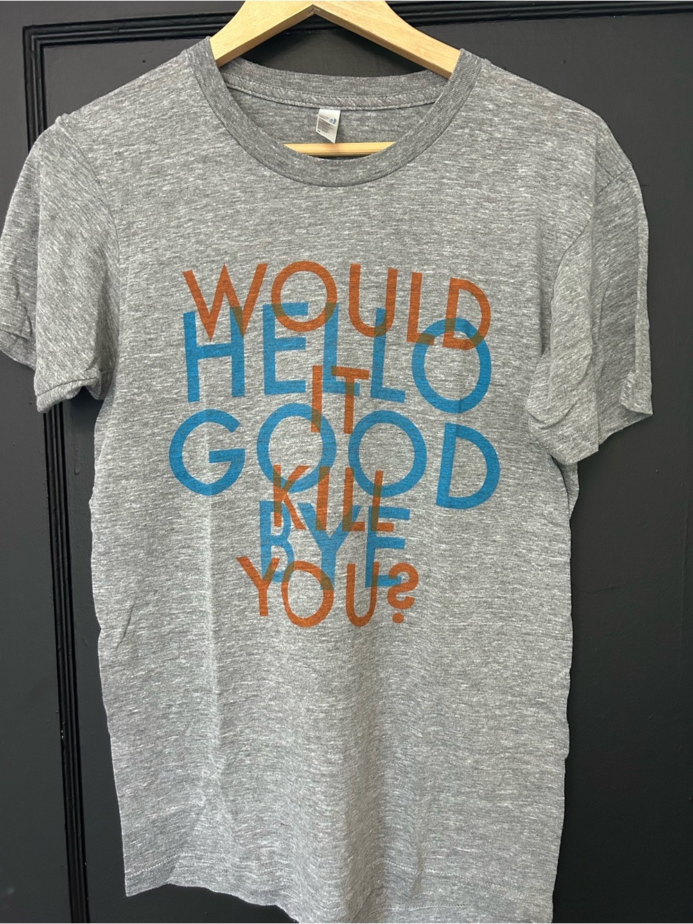 Hellogoodbye - would it kill you album preorder shirt from 2010.